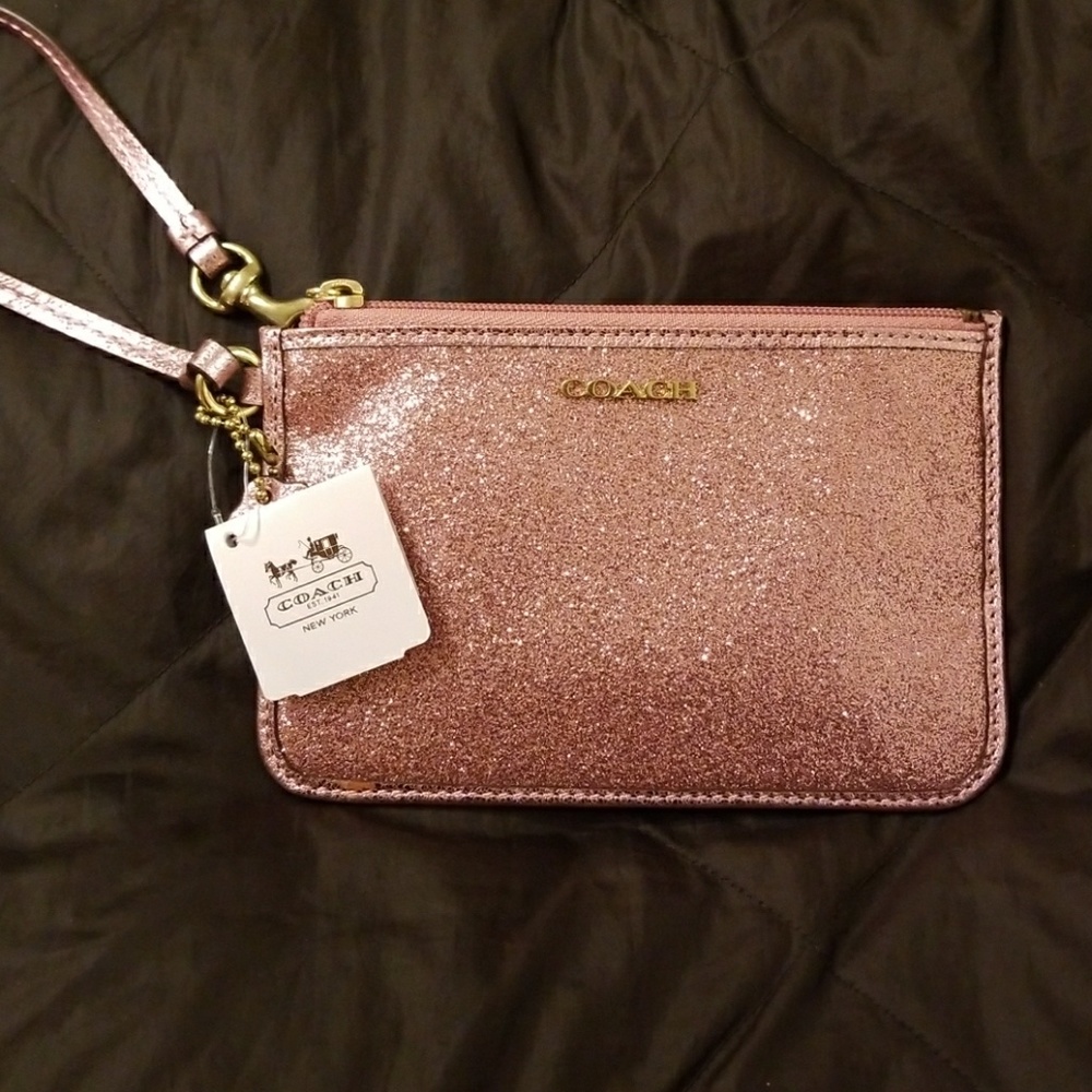 New Coach glitter wristlet
